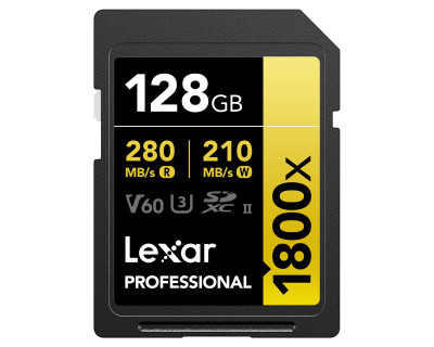 128GB Bipack Lexar Pro 1800x SDXC UHS-II V60 (R 280MB/s - W 210MB/s) — immagine 2