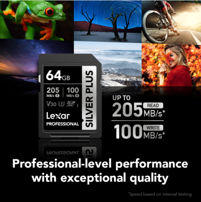 64GB Silver Plus SDXC UHS-I V30 — immagine 2