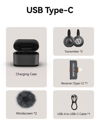 LARK M2S Wireless Lavalier Microphone (USB-C RX + 2TX) — immagine 9