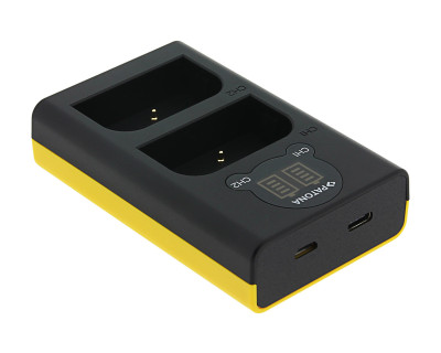 Caricabatterie doppio con LCD per OM SYSTEM BLX-1 (OM-1 / OM-3) — immagine 2