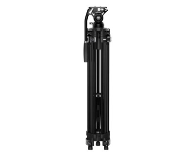 Treppiede Broadcast EL-VT01 con testa video su base livellante 75mm — immagine 3