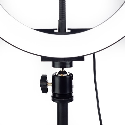 Luce ad anello (diam. 26cm) con treppiede — immagine 3