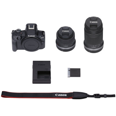 EOS R50 black + RF-S 18-45mm f/4.5-6.3 IS STM + RF-S 55-210mm f/5-7.1 IS STM — immagine 10
