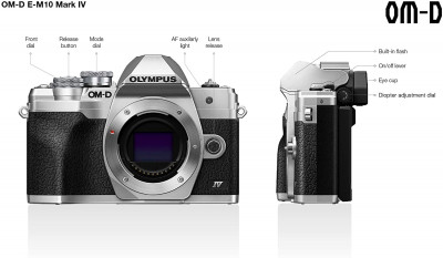OM-D E-M10 Mark IV body - Argento — immagine 4