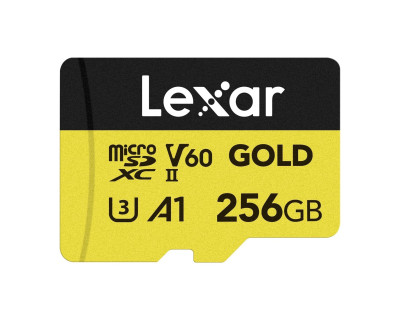 256GB MicroSDXC Gold V60 U3 A1 (R 280 MB/s | W 180 MB/s)