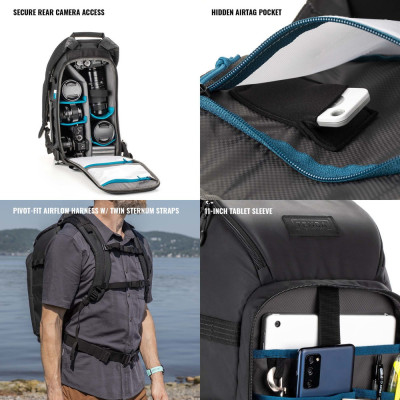 AXIS V2 Backpack 16L Black — immagine 7