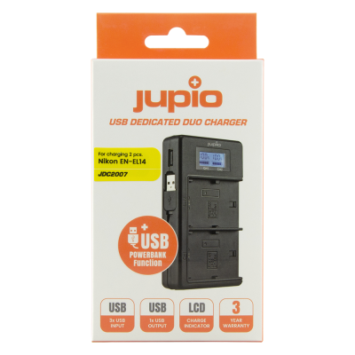 Doppio carica batterie Nikon EN-EL14A con funzione powerbank — immagine 2