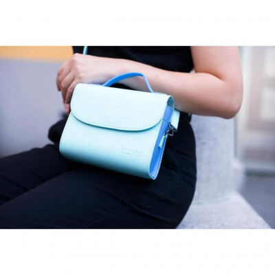 BORSA IN PELLE ICE BLU PER INSTAX MINI 8, 9, 11, SQ6, SQ20 — immagine 2