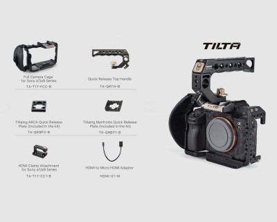 Gabbia completa per Sony A7II / A7III / A7S / A7S II / A7RII / A7RIII / A9 - Kit A Grigio — immagine 4
