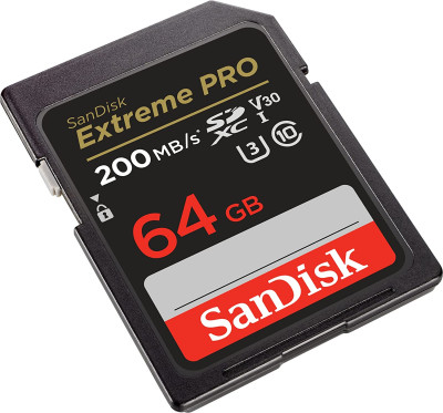 SD Extreme Pro 64GB XC (V30, U3, UHS I, C10 - 200MB/s lettura, 90MB/s scrittura) — immagine 3