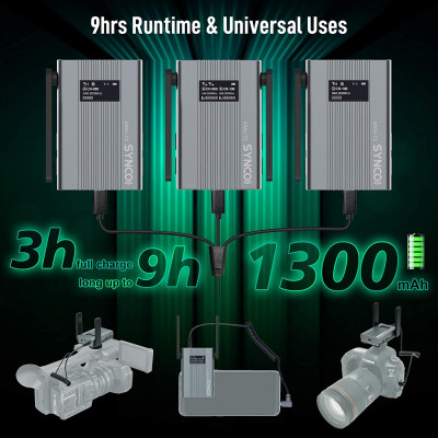 Microfono Wireless WMic-TS 150mt 2 TRASMETTITORI + 1 RICEVITORE — immagine 5
