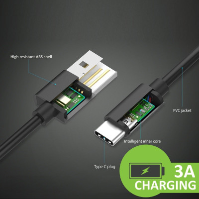 EC1034 Cavo USB Type-A a Type-C Nero 1,8 metri — immagine 3