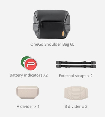 Borsa a spalla OneGo 6L - Obsidian Black — immagine 5