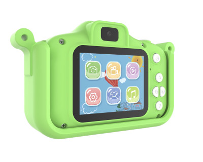 BLS-X200 Fotocamera per bambini verde + cover Rana — immagine 2