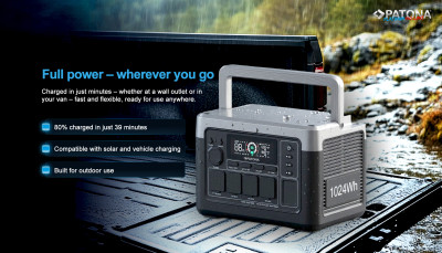 Power station portatile Platinum Autarc 1800W 1024WH 4x AC1800W, USB-C PD 100W, USB-C PD 20W, 2x USB-A 18W — immagine 5