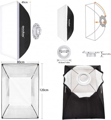 SOFTBOX 80X120 CON ANELLO (BOWENS) — immagine 2