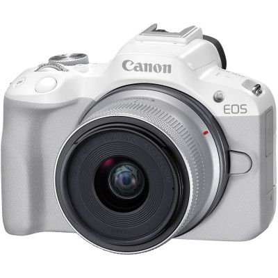 EOS R50 white + RF-S 18-45mm f/4.5-6.3 IS STM — immagine 2