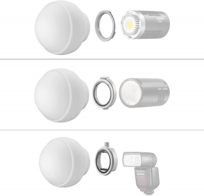 Diffusion Dome per LED e Flash Godox V1, ML, AD, V860, TT685 — immagine 2