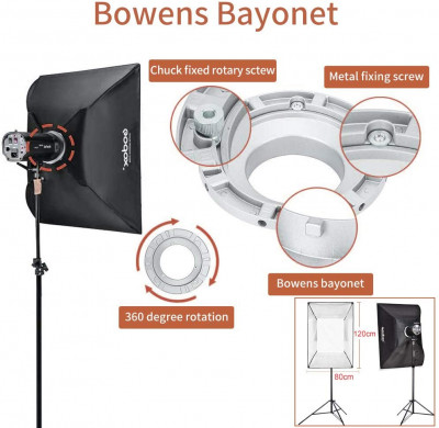 SOFTBOX 80X120 CON ANELLO (BOWENS) — immagine 3