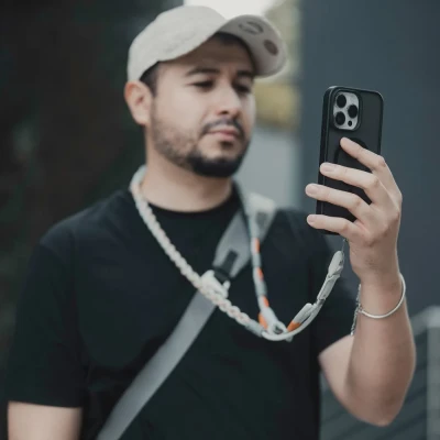 LinkGo Tracolla intrecciata per smartphone - Mint green — immagine 4