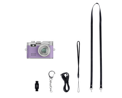 Mini Fotocamera Lilla - Portachiavi Digitale Gadget & Idea Regalo — immagine 8