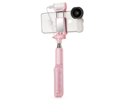 Smart Selfie Stick SS-01P con LED e telecomando integrati - Rosa — immagine 3