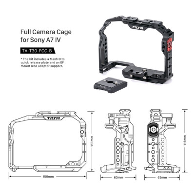 Gabbia completa per Sony A7 IV / A7R V / A9 II / A1 - Nero — immagine 8
