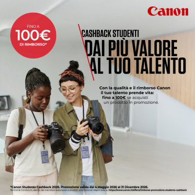 Immagine della promozione Cashback Canon per studenti