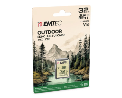 Scheda SD Outdoor 32GB UHS1 U1 V10 IP6X IPX7 — immagine 2