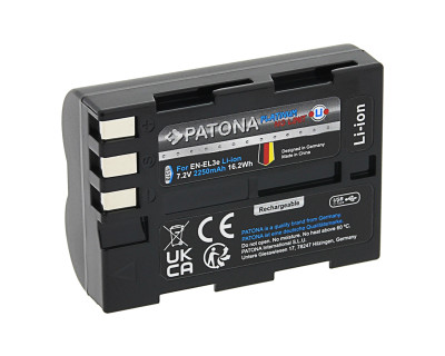 Batteria Platinum EN-EL3e con porta USB-C (Nikon D700, D300, D200, D100, D80, D70, D50) — immagine 2