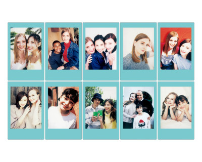 Instax Mini Film Sky Blue Frame 10 fogli — immagine 3