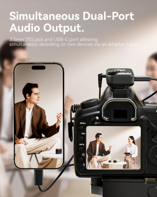 LARK M2S Wireless Lavalier Microphone (USB-C RX + 2TX) — immagine 6
