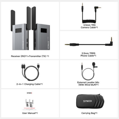 Microfono Wireless WMic-TS 150mt - 1 TRASMETTITORI + 1 RICEVITORE — immagine 2
