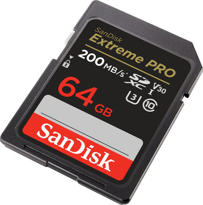 SD Extreme Pro 64GB XC (V30, U3, UHS I, C10 - 200MB/s lettura, 90MB/s scrittura) — immagine 2