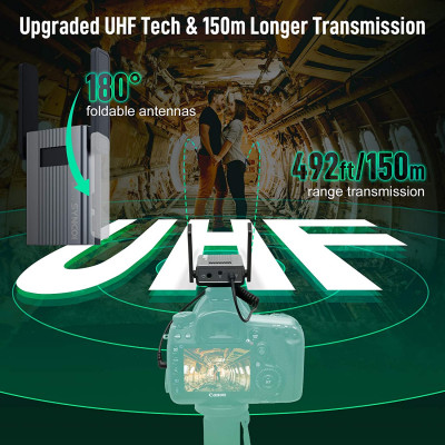 Microfono Wireless WMic-TS 150mt 2 TRASMETTITORI + 1 RICEVITORE — immagine 8