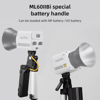 AK-B01 Maniglia batteria NP-F per Godox ML60II Bi — immagine 2