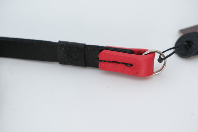 Tracolla TR-XS in vera pelle - nera / gancio rosso — immagine 2