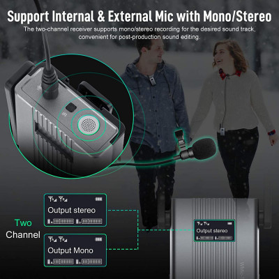 Microfono Wireless WMic-TS 150mt 2 TRASMETTITORI + 1 RICEVITORE — immagine 6