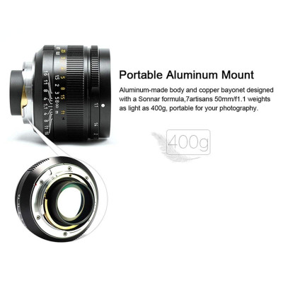 50mm f/1.1 x Leica M Black — immagine 3