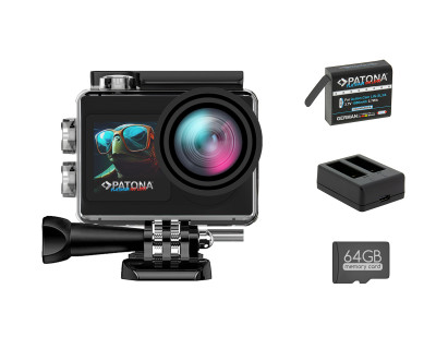 Platinum Action Cam Life SL4 5K + microSD 64GB + 2 batterie + caricabatterie
