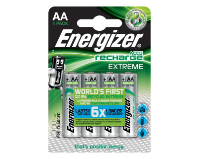 Batterie ricaricabili AA 2300mAh Accu Recharge Extreme 4pz