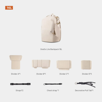 Zaino OneGo Lite 16L - Cream — immagine 2