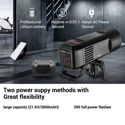 AD400Pro Wistro flash a batteria TTL — immagine 10