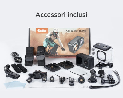 Action cam D6PRO kit con MicroSD 64GB — immagine 3